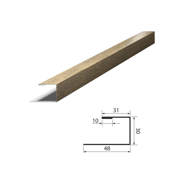 Наличник НЛ 31*48*3000 (светлое дерево)