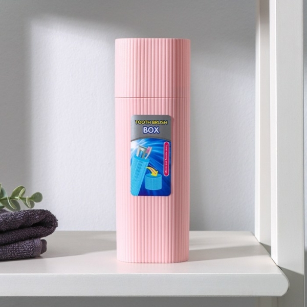 Футляр для зубной щетки и пасты 19,5х6,5х4,5, цвет МИКС 3783547