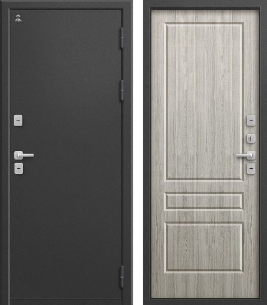 Дверь Т-6 Графит Букле/ Полярный дуб 860*2050 R Центурион