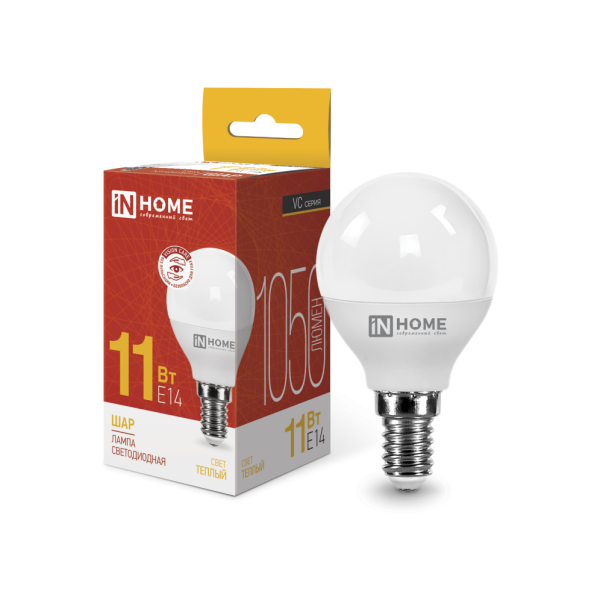 Лампа св/д Р45 11Вт 3000К Е14  IN HOME