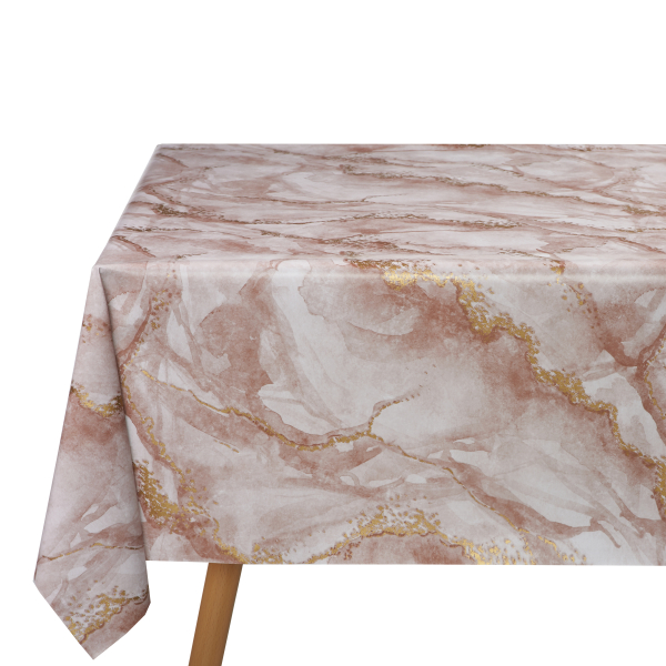 Клеенка ПВХ нетканая основа 1,4*20м мрамор бежевый Dekorama