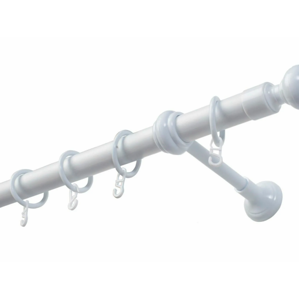 Карниз метал+пластик Кантри Луковица 28мм стандарт 1,6м белый