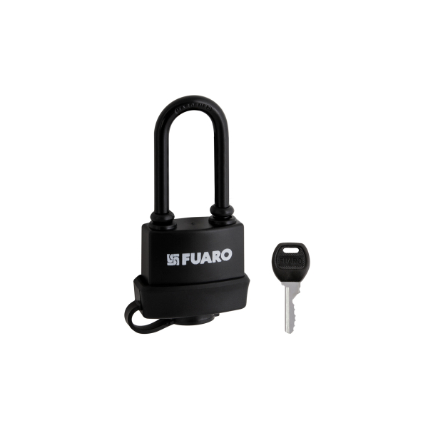 Замок навесной PL-WEATHER-3660 LS 3key BLACK удл. дужка, англ. /блистер Fuaro