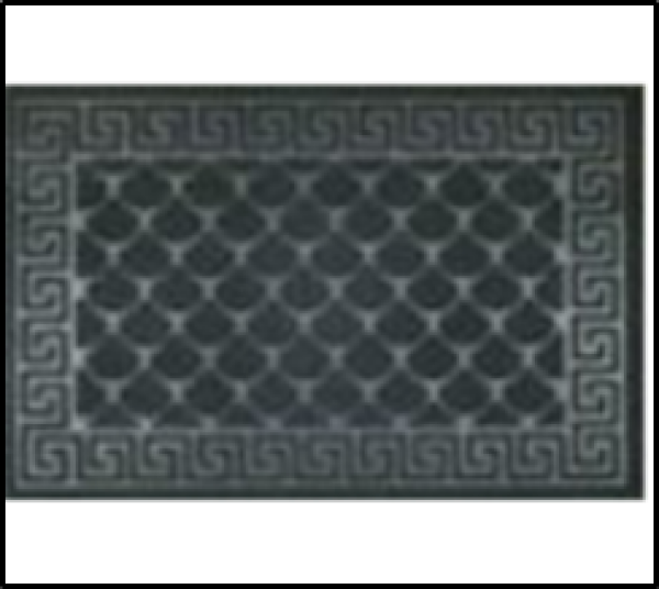 Коврик влаговпитывающий,0,6*0,9 "Чешуйки" черный