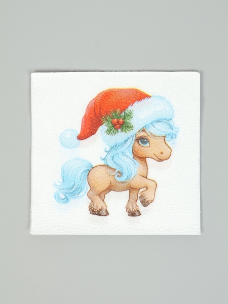 Салфетки бумажные однослойные «Символ года», 24×24, 40 шт.