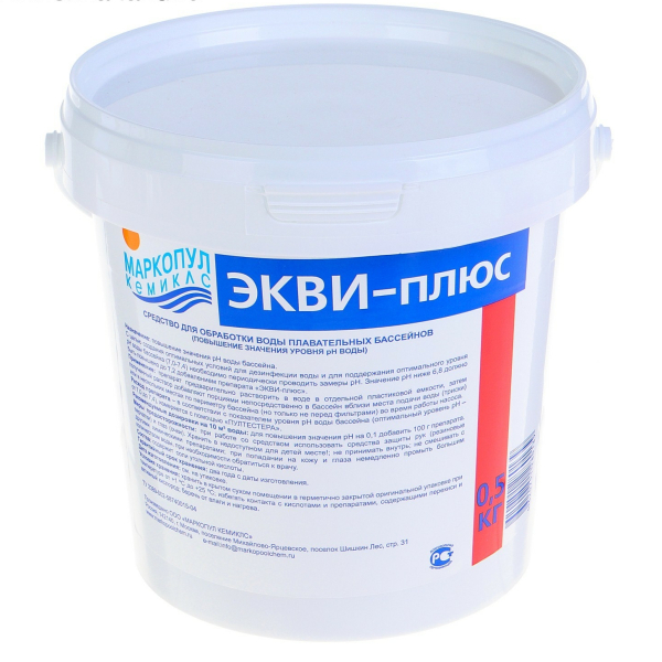 Регулятор pH-плюс Экви-плюс 500гр