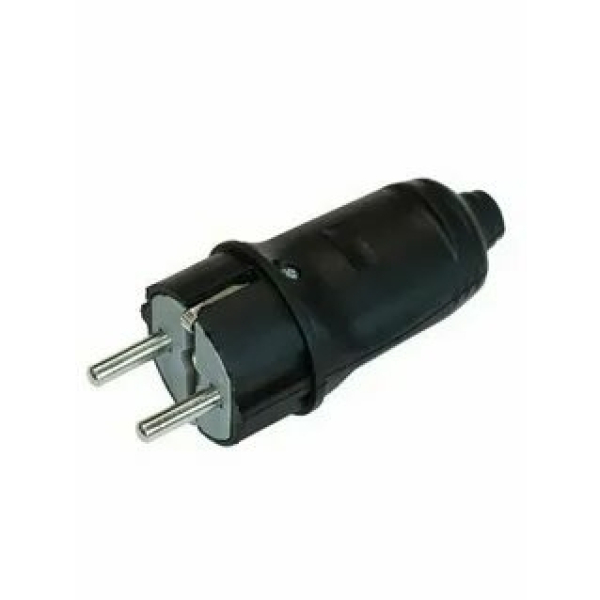 Вилка прямая 16A 2P+PE 220-240В каучук Rexant