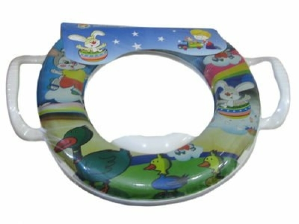 Сиденье для унитаза детское мягкое с ручками Эконом ОКЕАН