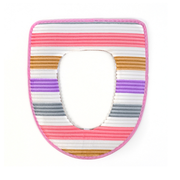 Чехол для сиденья унитаза 32*32см цвет микс Полоски ДОЛЯНА