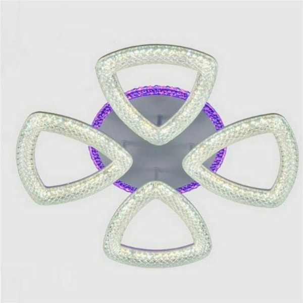 Люстра светодиодная 4*64Вт 2400LM 15м2 3 цвета прилож пульт белый Baizheng