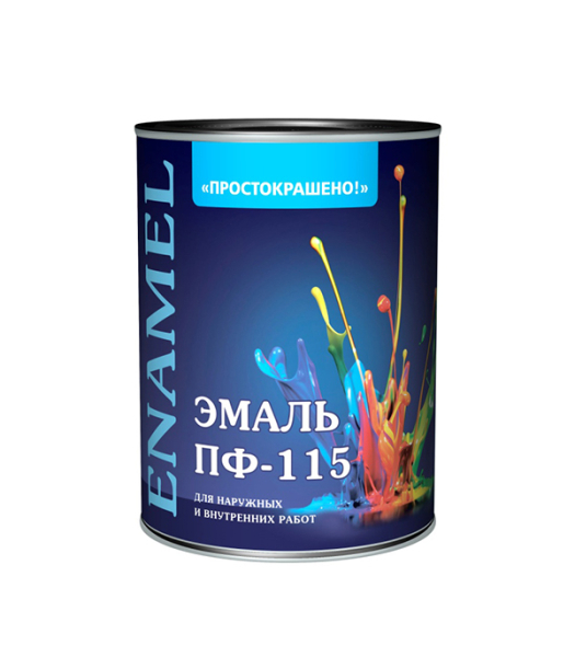 Эмаль ПФ-115 белая 1,8кг Простокрашено