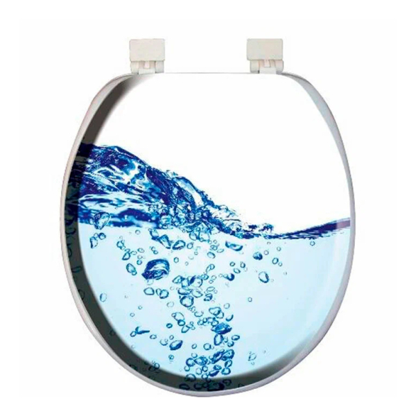 Сиденье для унитаза мягкое вода Фуллпринт 6091 AQUA-Prime