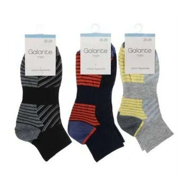 GALANTE Носки мужские спорт р.25-29, 85% хлопок,10% полиэстер, 5% спандекс, цвета в ас-те, НС22-05