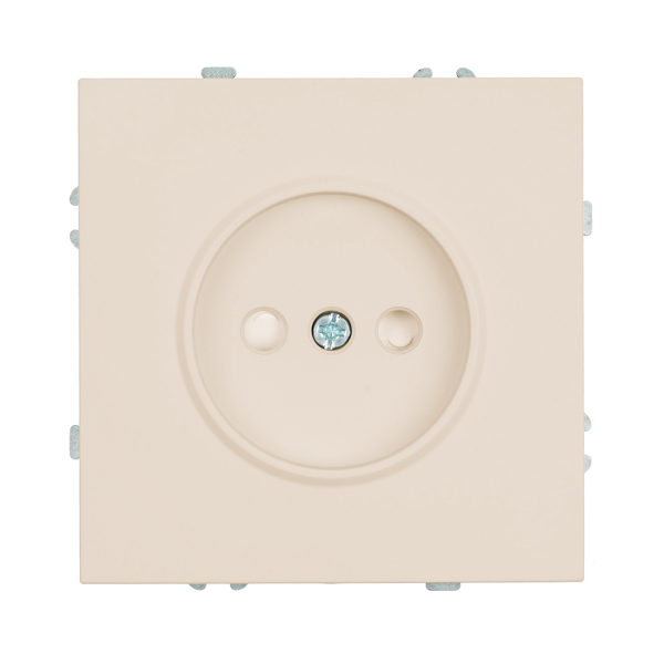 Розетка СУ 1 мест. кашемир со шторками soft touch ЭМИЛИ STEKKER мех-зм под рамку