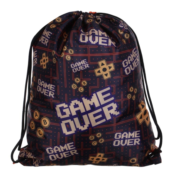 Гейм Овер Мешок для сменной обуви на завязках, 34,8x41,5см, полиэстер