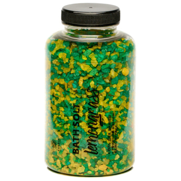 Фабрик Соль для ванны 500г с эфирным маслом Лемонграсс Lemongrass в банке