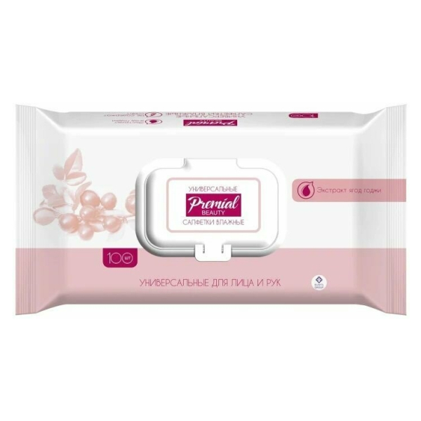 Влажные салфетки Premial natural 100шт Ягоды Годжи