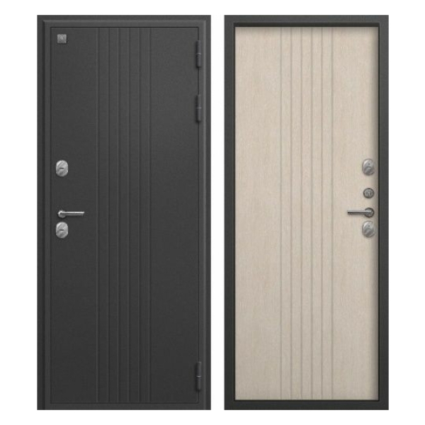 Дверь Т-90 Графит букле/ Седой дуб 860*2050 Л Центурион 2025