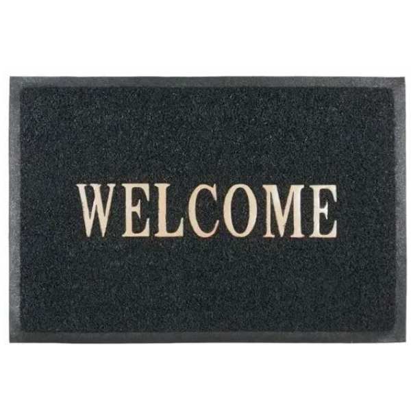 Коврик придверный BAIZHENG 50*80 (Welcome) черный