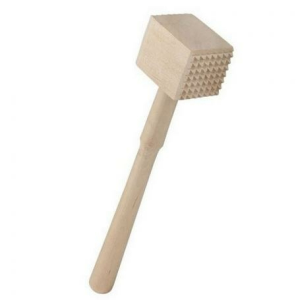 Молоток деревянный 30,8 см для отбивания мяса рабочая часть дерево Mallony