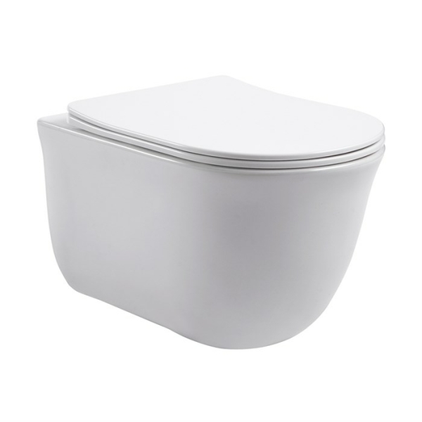 Унитаз подвесной безободковый торнадо микролифт/дюропласт Lista AZARIO