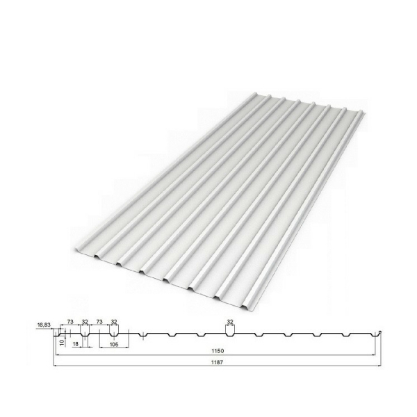 Профлист С10 (9003) белый 6 м.-0,4 Дефект распродажа 25%