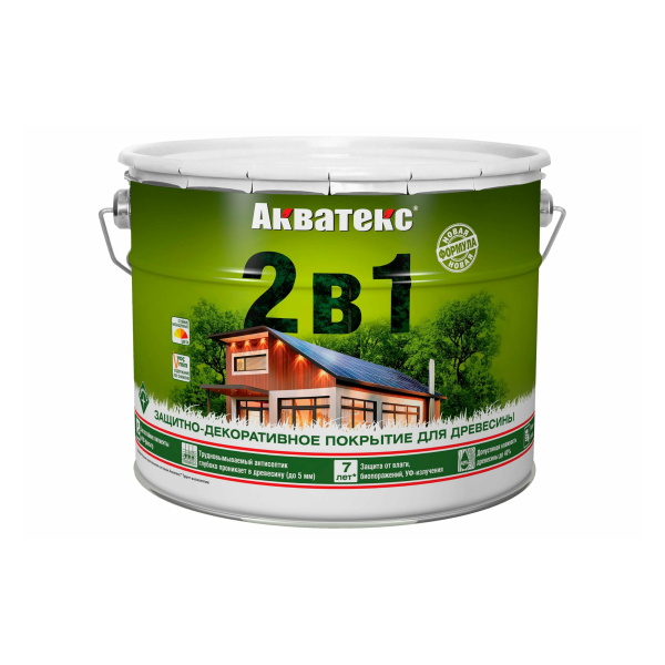 Пропитка для дерева 2в1 палисандр 9л Акватекс