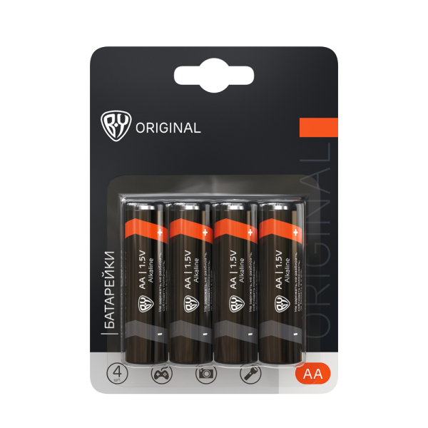 BYБатарейки ААА4шт в блистере