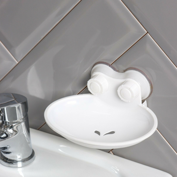 Мыльница настенная на присосках пластик ХК 015