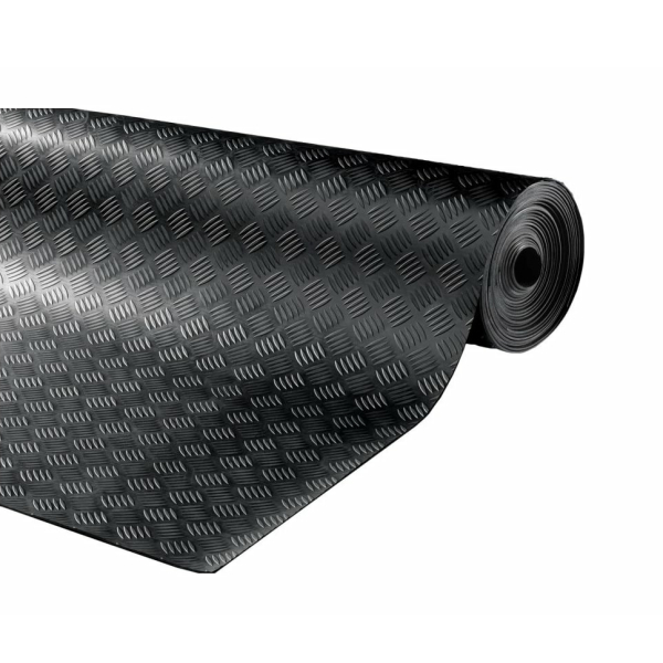 Коврик-дорожка из резины ComeForte «Шашки» 1*10м 05