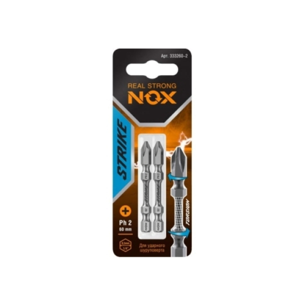 Бита PH 2*60 мм высокий ресурс Nox Strike
