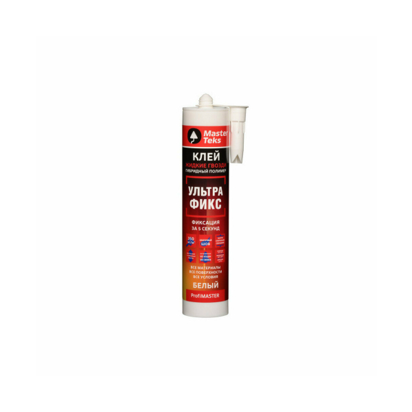 Жидкие гвозди ультрафикс 350 кг/м2 белый 310мл MasterTeks