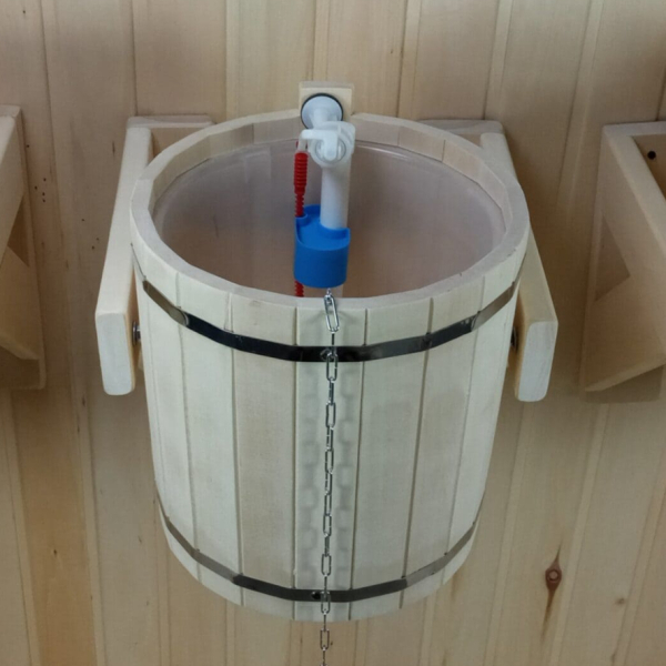 Обливное устройство банное 9л липа вставка пластик липа