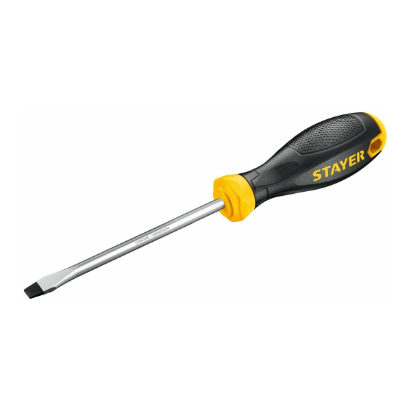 Отвертка SL8*150мм CrV двухкомпонентная рукоятка STAYER Hercules