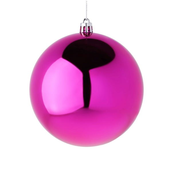 СНОУ БУМ Шар 10см пластик, фуксия