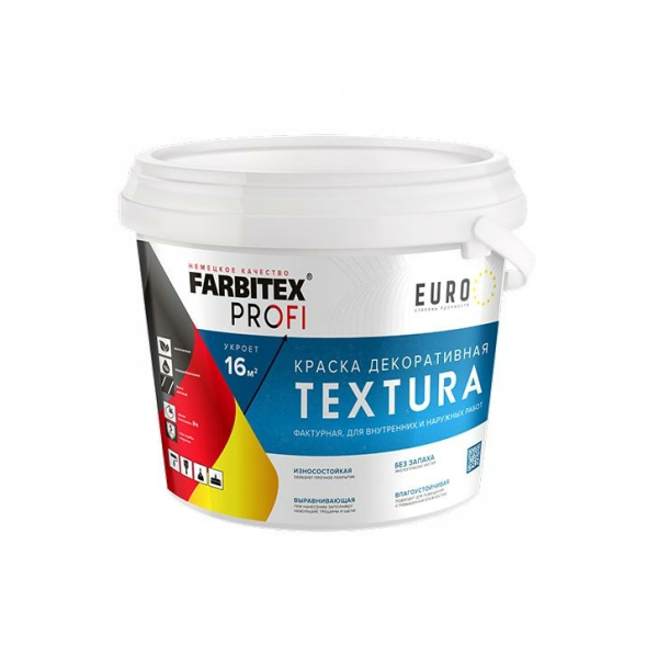 Краска акриловая фактурная 7кг Textura Farbitex профи