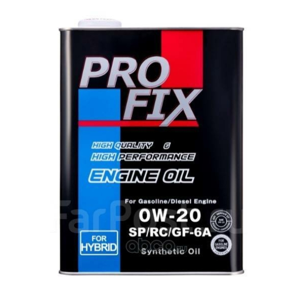 Моторное масло 0W-20 синтетическое 4л Profix SP/GF-6A