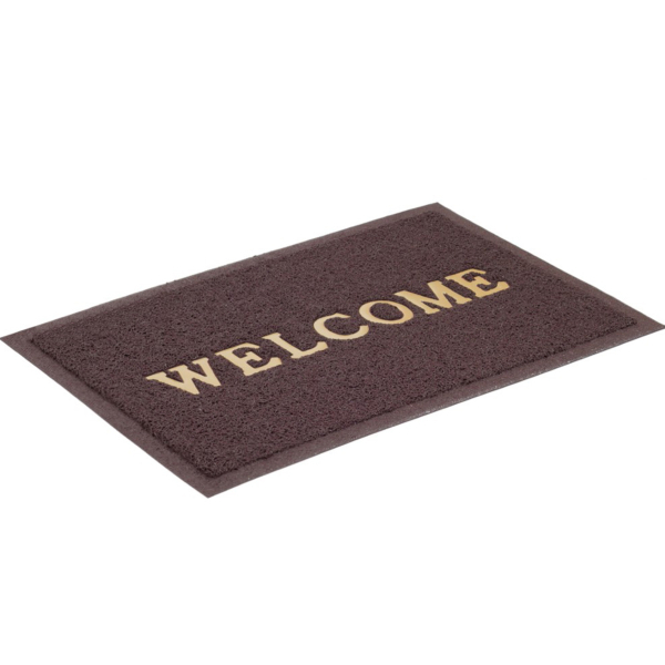 Коврик придверный "Welcome" коричневый Decorelle soft 45*75см