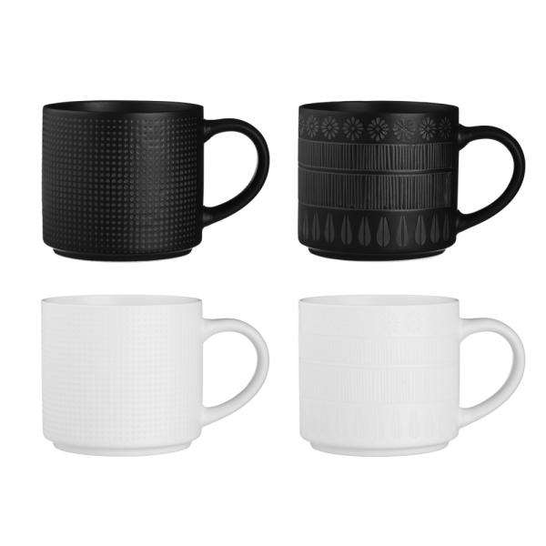 MILLIMI Инь Янь Кружка 460мл, фарфор, 4 дизайна