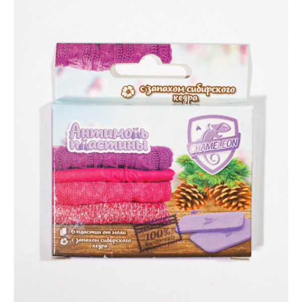 Пластины от моли Chameleon в коробке 6шт