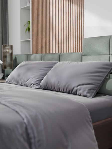 Постельное бельё Этель Дуэт Tencel 155*210см-2шт, 230*245см, 50*70см-2шт, цвет серый