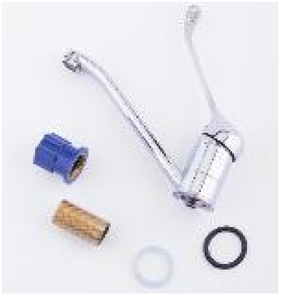 Смеситель для кухни однорычажный локтевая рукоятка латунь 3545 SANDAY