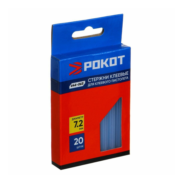 РОКОТ Стержни клеевые 20шт, 7,2x100мм