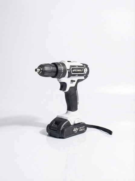 Шуруповерт акк 48В 24/42Нм 0-350/0-1850 об/мин 2*4А*ч ударный набор оснастки кейс APEXWOLT