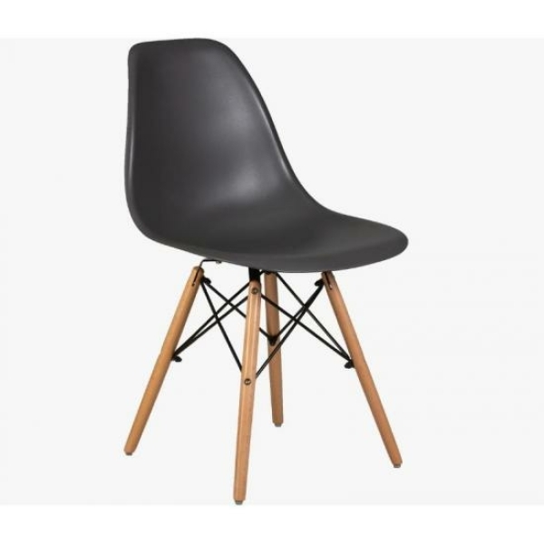 Стул полипропилен до100кг серый Eames