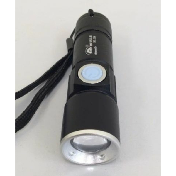 Фонарь ручной  1LED 3 режима аккумулятор USB ZOOM Bailong №109