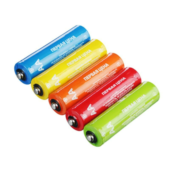 Первая цена Батарейки 4шт, тип АA, солевые, пленка