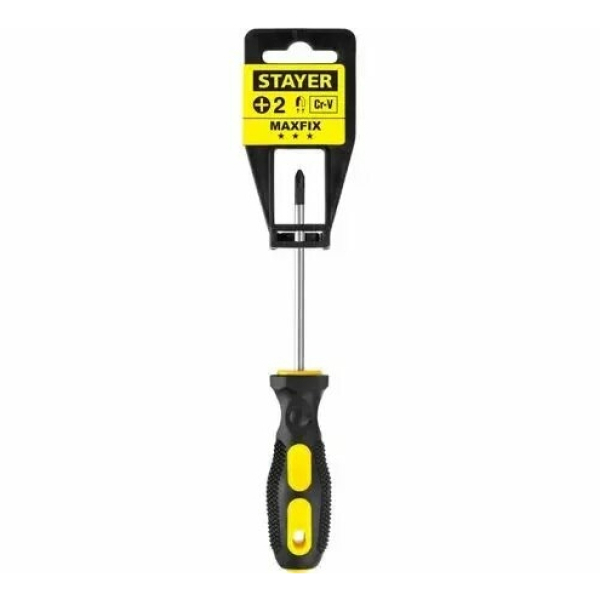 Отвертка PH2*100мм CrV двухкомпонентная рукоятка STAYER Hercules