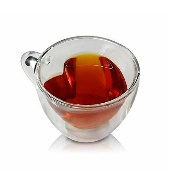 Кружка стеклянная с двойными стенками Magistro «Сердце», 250 мл