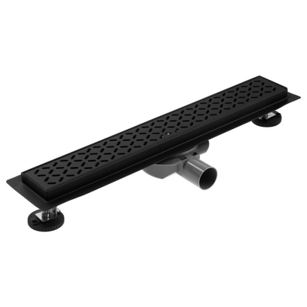 Трап линейный 70*500мм свободный выпуск 40/50мм нерж.сталь черный ZEIN